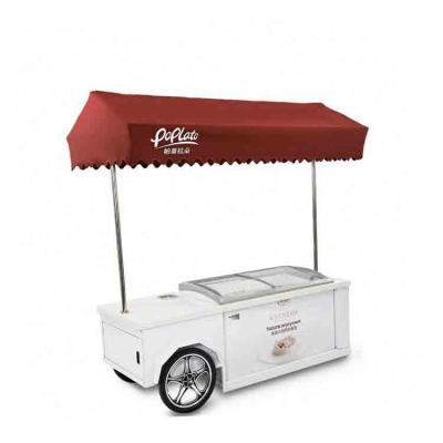 China 2020 Single-temperature Wholesale Mobile Limited Time Discount Ice Cream Cart With Wheels for sale