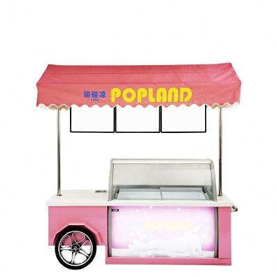 China Double-temperature Limited Time Handing Double-temperature Machine Make Ice Cream Push Cart for sale