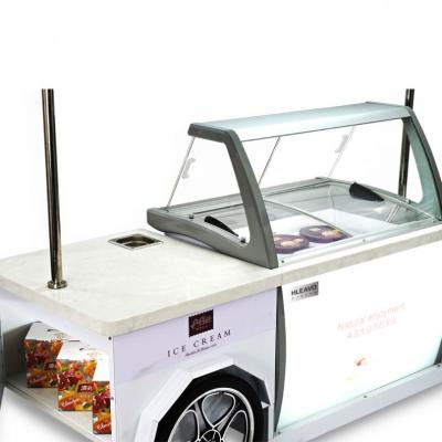 China Single-temperature factory customization tricycle ice cream cart party decoration freezer for sale