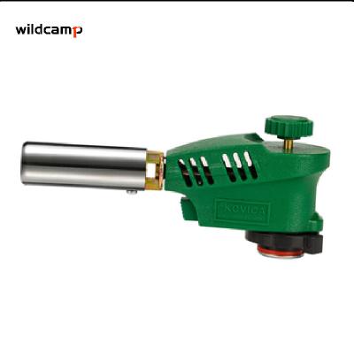 China Kitchen Flame Lighter Wildcamp 1005 Flame Gun Butane Torch With ABS Plastic Powerful Flame for sale