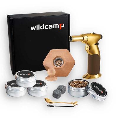 China Wildcamp Viable Premium Cocktail Smoker Old Fashioned Whiskey Drinks Smoker Wood Chip Top Kit With Torch for sale