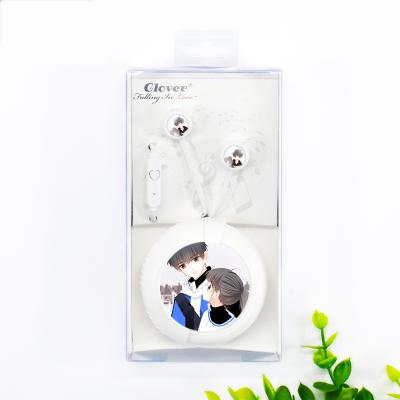 China In-Ear Popular Anime Series Round Storage Box Music Earphone Set Suitable For Tablet Smart Notebook MP3 Wired Headphones for sale