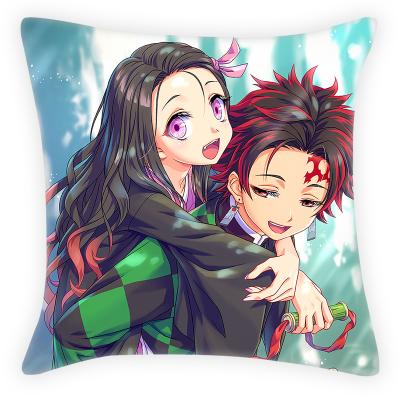 China PORTABLE Square Cushion Pillow Car Sofa Bed Cartoon Demon Slayer Anime Shape Pillow Anime Home Decorations Rest for sale