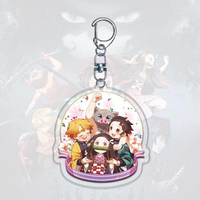 China Custom Wholesale Custom Fashion Demon Character Japanese Cute Cartoon Killer PVC Logo Anime Key Chain Chain for sale