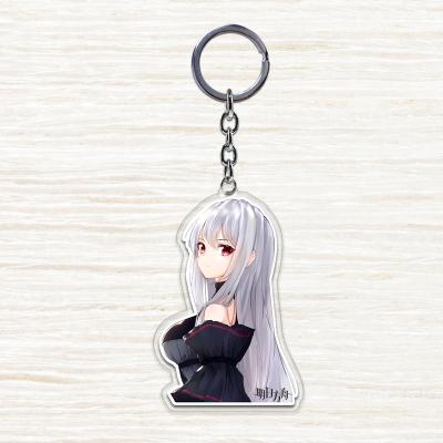 China New Style Metal+plastic Anime Metal Ark Tomorrow Metal Pattern Plastic Acrylic Key Chain Can Be Custom Acrylic Key Chain Clear Keychai for sale