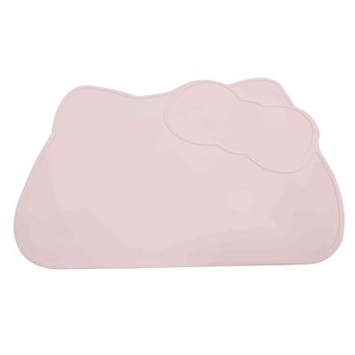 China Cloud Shape Kids Dining Table Mat Baby Silicone Waterproof BPA Free Placemat for sale