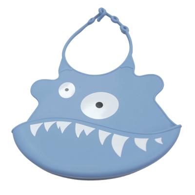 China BPA Free Silicone Baby Bib Kids Silicone Baby Bibs Free Waterproof Bibs With Big Pocket for sale