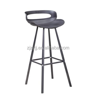 China New pp Shell Black Powder Coating Metal modern style bar stool for sale