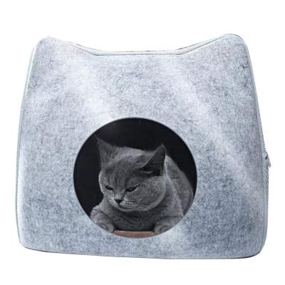 China Multifunctional Foldable Soft Warm And Comfortable Breathable Fur Pet Bedding Accessories Felt Pet Nest for sale