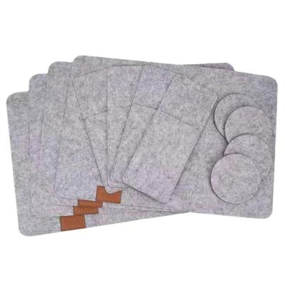 China Sustainable Accessories Hot Sales Kitchen Table Mats And Felt Mats Set for sale