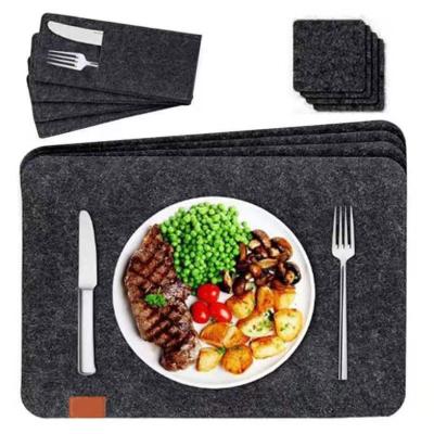 China Felt Place Mats Viable Slip Non-Slip Heat Resistant for Kitchen Table Set of 6 for sale