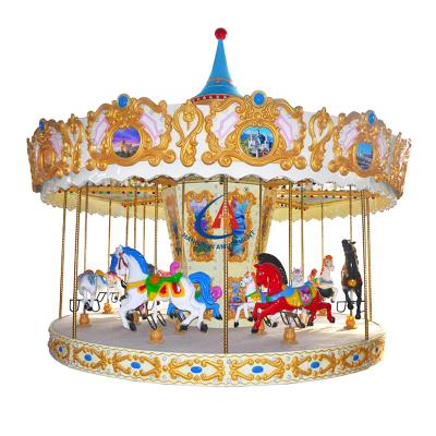 China Amusement Park Ride Backyard 12 Seats Amusement Kiddie Ride Game Carousel For Sale for sale