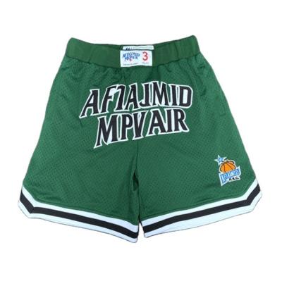 China High Quality Men's Breathable Tackle Twill Embroidered Basketball Shorts for sale