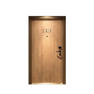 China Fire Protection 16 Gauge Galvanized Fireproof Door Soundproof Steel Cavity Metal Acoustic Steel With Wood Grain For Hotel for sale