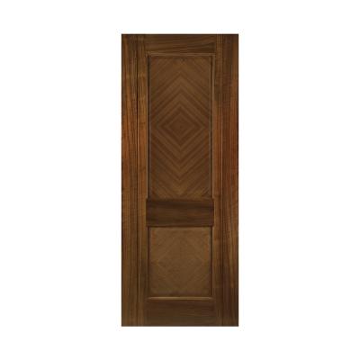 China Sound Insulation Door Modern Wooden Design Nature Veneer Door Bedroom Interior Walnut Solid Wood Wooden Door for sale