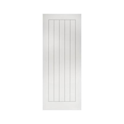 China Modern Design White Paint Solid Wood Panel Barn Doors Classic Hotel Sound Insulation Interior Home Wooden Door for sale