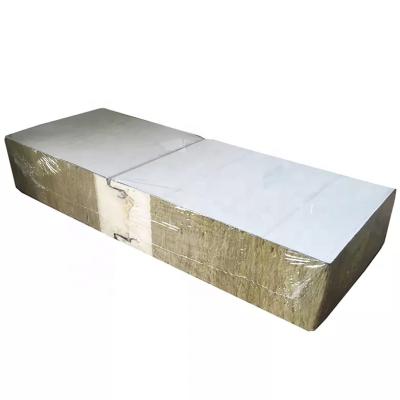 China Fire Resistant Factory Building Heat Insulation Rock Wool Panel For Roof And Wall Panel for sale