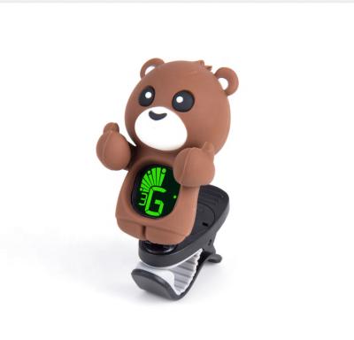 China High quality fashionable cute guitar cartoon bear kai violin bass ukulele removable tuner for sale for sale