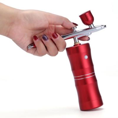 China Portable Airbrush Kit Aerografo Manual Airbrush Stencil Paint Compressor For Nails Paint Gun Hair Stylist for sale