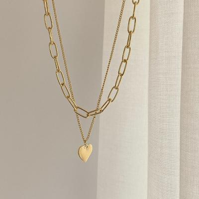 China FASHIONABLE factory Yomo jewelry custom made high quality gold sliver plated stainless steel heart necklace jewelry neckless jewelry jewerelly for sale