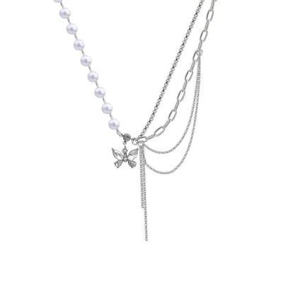 China Durable Fashion Designed Delicate And Minimalist Simple Cross Pendant Necklace Women Diamond Fashion Necklace Jewelry Volume for sale