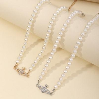 China Cunplace Popular Environmentally Friendly Western Queen Mother Of European And American Fashion Jewelry Western Pearl Necklace Diamond Pendant for sale