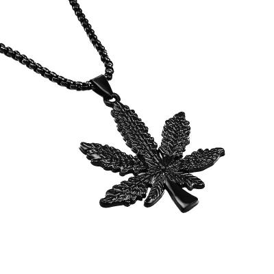 China Vintage Trending Maple Leaf Necklace Necklace Along Sweater Pendant Chain Women For Women Leaf Shaped Necklace Pendant Wholesale for sale