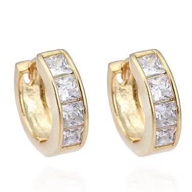 China CLASSIC Hot Sale Fashion Jewelry Earrings Luxury 18K Yellow Gold Filled Earrings For Girls Huggies Earring For Women for sale