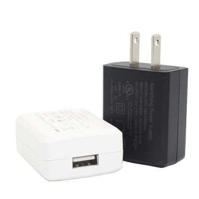 China Mobile Phone UL FCC Listed US Plug 5v 1a 2a Usb Black White Phone Charger With Single Port for sale