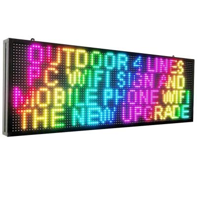 China 960X160mm P10 LED Display Message Board Full Color Indoor Outdoor Full Color Led Banner for sale