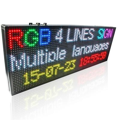 China Indoor Programmable Multicolor LED Digital Scrolling Message Board Led Banner Sign Board for sale