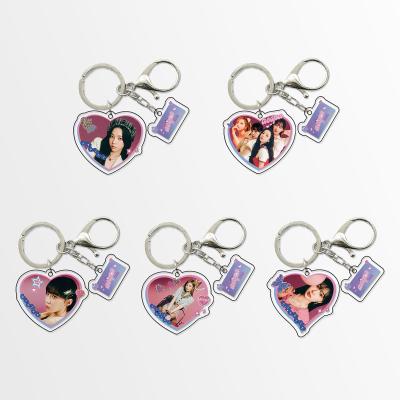 China Wholesale Kpop Aespa Plastic Acrylic Key Chain for sale