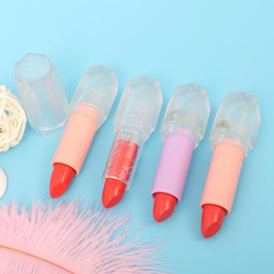 China Waterproof Customize Logo Private Diamond Tube Lipstick Angular Matte Non-Stick To Cup Moisturize Lip Gloss for sale