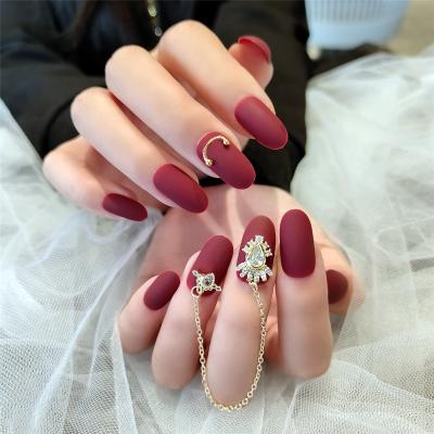 China 24pcs/box DIY 3D Nail Art Tips Fake Nail Artificial French False Nails for sale