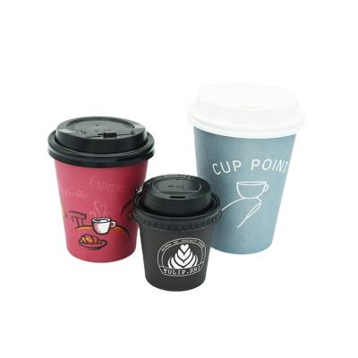 China Disposable Take Away Coffee Paper Cup Disposable Paper Cup With Lid for sale