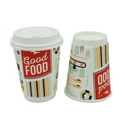 China Wholesale Customized Disposable Double Paper Cup Wall Coffee Disposable Paper Cup for sale