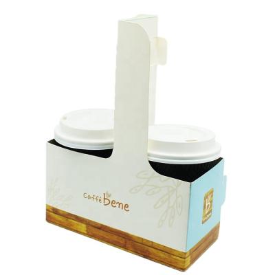 China Disposable Customized Coffee To Go Cup Carrier Luxury Paper Cup Holder for sale