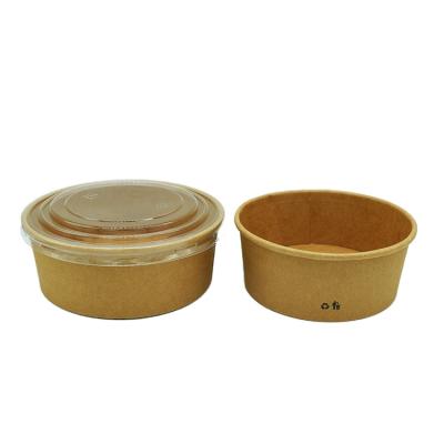 China Disposable Paper Food Container Disposable Take Out Salad Bowl for sale