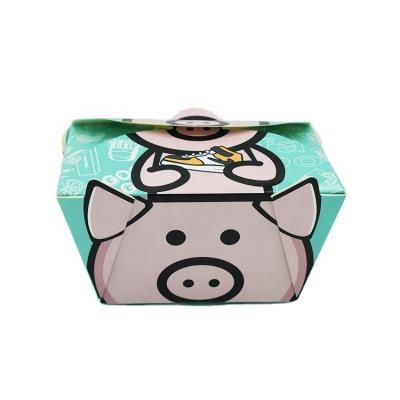 China Disposable Individual Design Happy Meal Box Printed Disposable Food Paper Packaging for sale