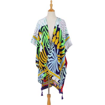 China Anti-UV Custom Design Women Pom Pom Kaftan Chiffon Swimwear Beach Cover Up Skirt for sale