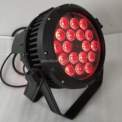 China Stage Lighting Pro Par LED Stage Can Light 18*18W RGBWAUV For Wedding And Events for sale