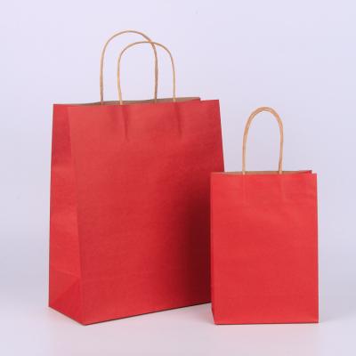 China Recyclable red paper bag for wedding for sale