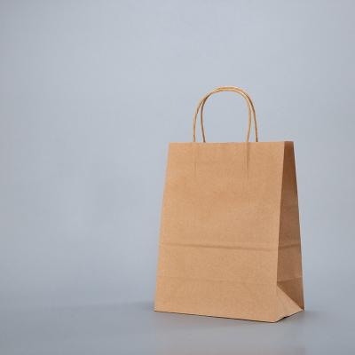 China Recyclable Paper Bag Brown With Logo 15cm 9cm 21cm 27cm 11cm 10inch 8 inch for sale