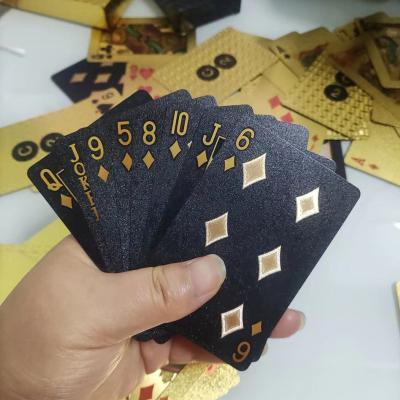 China Playing Cards Poker Cards For Playing Casino Adult Dollar / Black Silver Blue Red Waterproof Custom Logo Plastic Euro Gold for sale