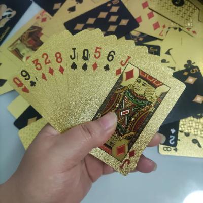 China Playing Cards Bundles Adult Poker Playing Cards Casino Dollar / Black Silver Blue Red Waterproof Custom Logo Plastic Euro Gold for sale