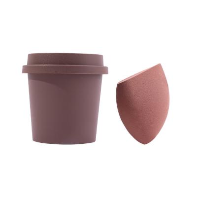 China Wholesale Custom Logo 4pcs 8pcs Brown Latex Beauty Sponge High Quality Soft Free Blender Sponge Even Mixer Set 2pcs With Box Coffee Cup Custom Logo for sale