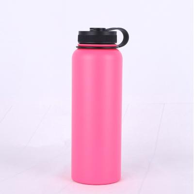 China Double Wall PORTABLE Vacuum Flask Insulated Water Bottle Stainless Steel Water Bottles With Customer Logo 18oz 32oz 48oz 64oz Handle Cover for sale