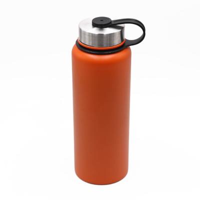 China Best PORTABLE Vacuum Insulated Stainless Steel Water Bottle 350-750ml Stainless Steel Insulated Water Sports Bottle Handle Straw Lid for sale