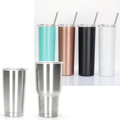 China Factory Hot Cold 15oz 20oz 30oz Straight White Empty Lean Gradient Tumbler Glass Custom Stock Wholesale Disposable Cups For Sublimation for sale