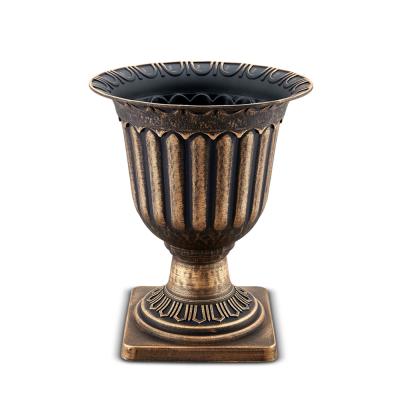 China Europe Outdoor Garden Decorative Plastic Flower Pots Urn Plastic Roman Planter for sale